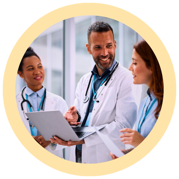 Pediatric Team Three doctors talking